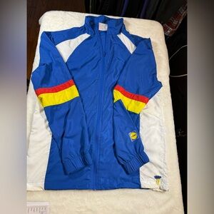 LiDL Vibrant Blue with Red and Yellow Stripes Jacket